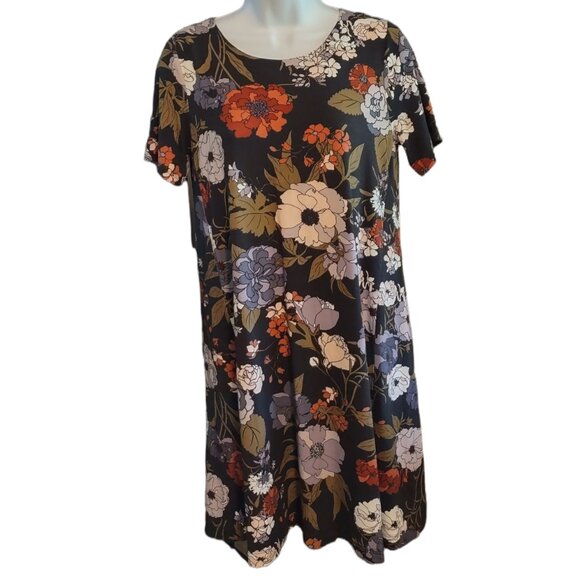 Loft Outlet Floral Midi Dress Size Small Petite - Picture 1 of 6